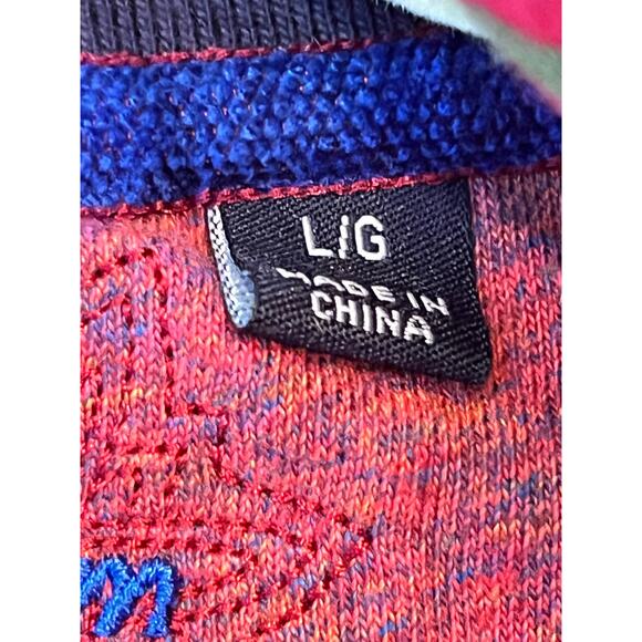 Robert Graham Men's Large Red 1/4 Zip Pullover Long Sleeve Casual Performance - Picture 4 of 8